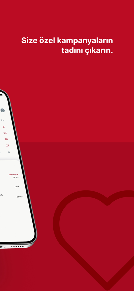 BigChefs App - Interfaz de la aplicación BigChefs en un smartphone con fondo rojo, icono de corazón y texto sobre promociones especiales.