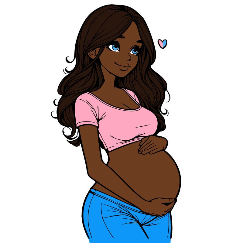 realistic pregnant girl