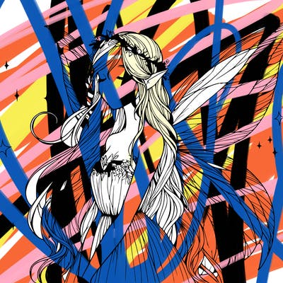 ethereal realistic fairy girl