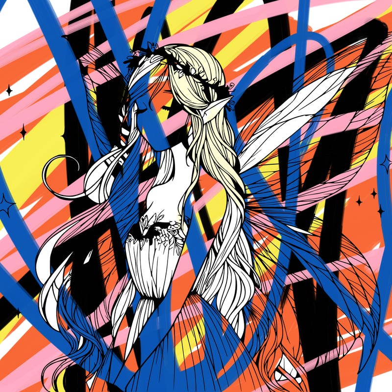 ethereal realistic fairy girl