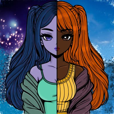 realistic girl split