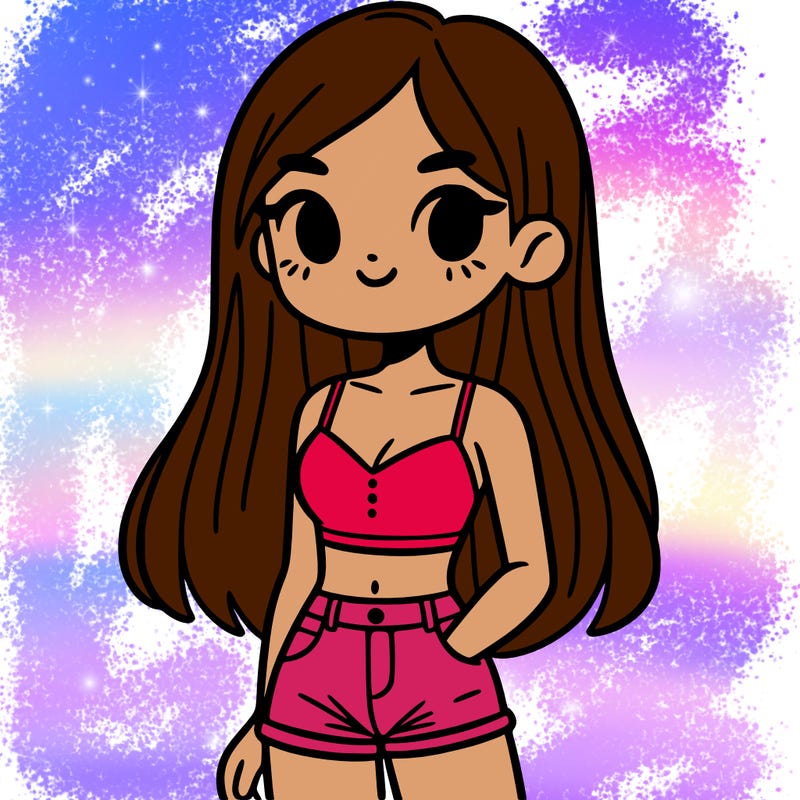 girl with a crop top and shorts in