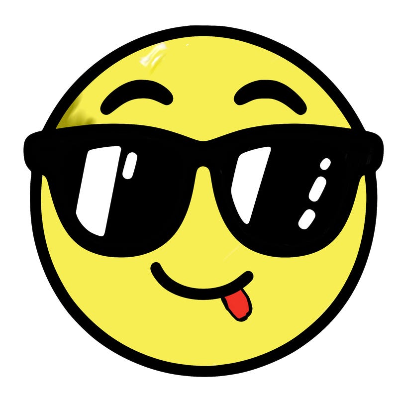 emoji with sunglasses