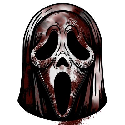 detailed ghostface mask
