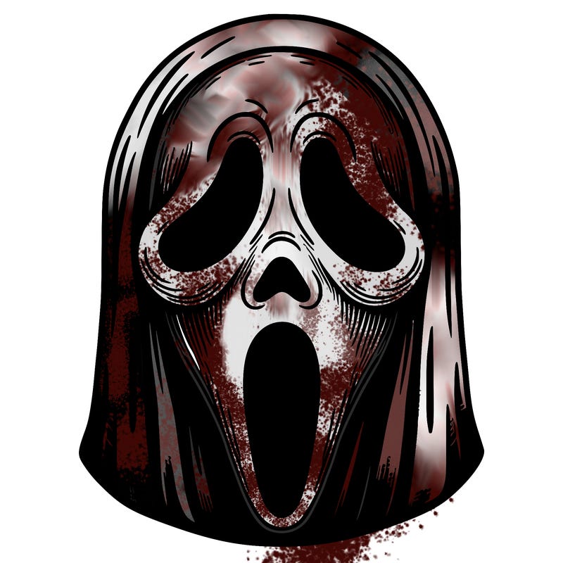 detailed ghostface mask