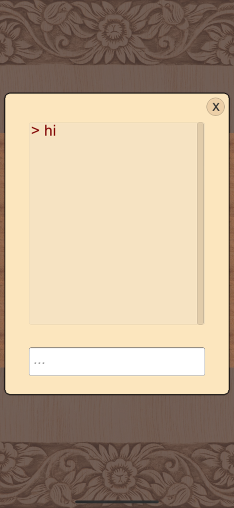 In-game chat interface for Checkers Online showing a message box and text input field