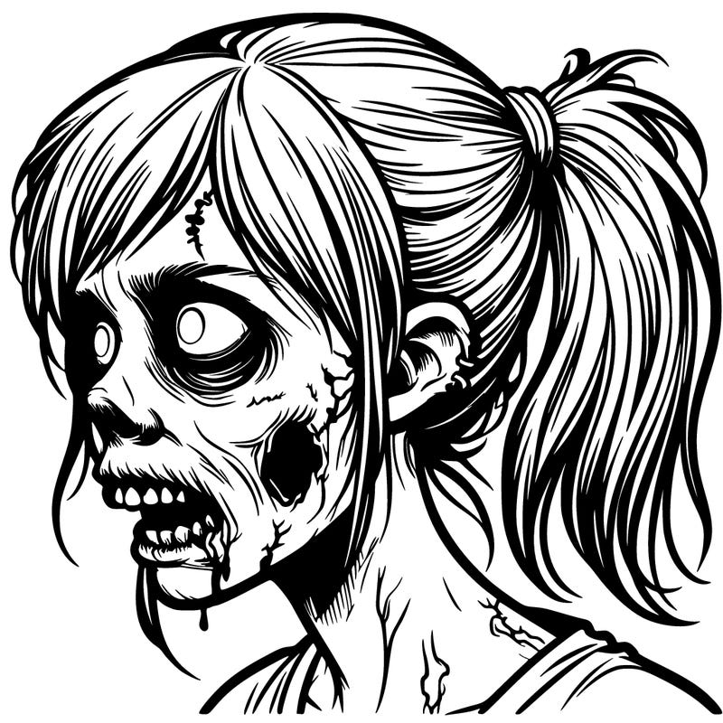 creepy realistic zombie girl