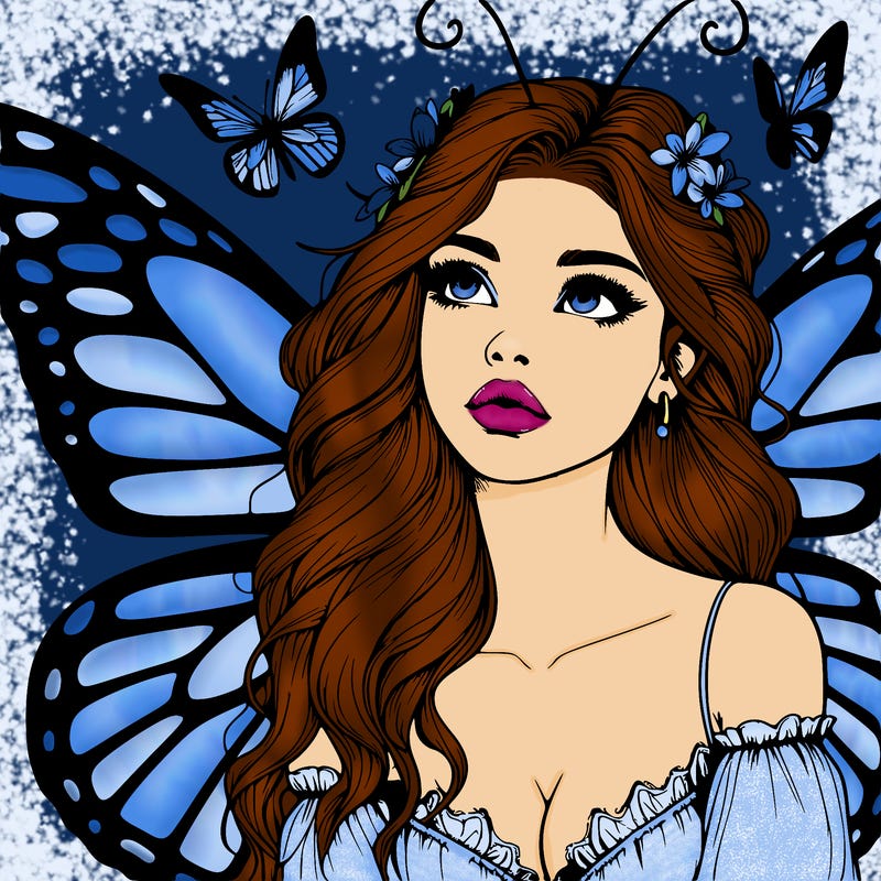 butterfly fairy realistic girl