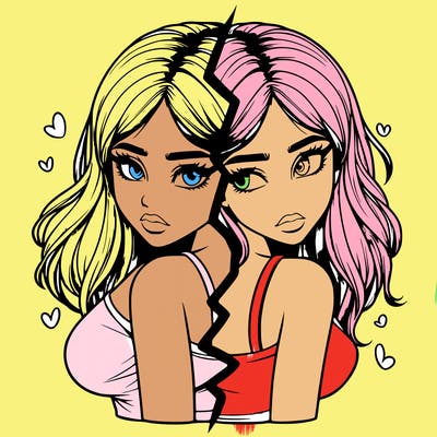 realistic girl split