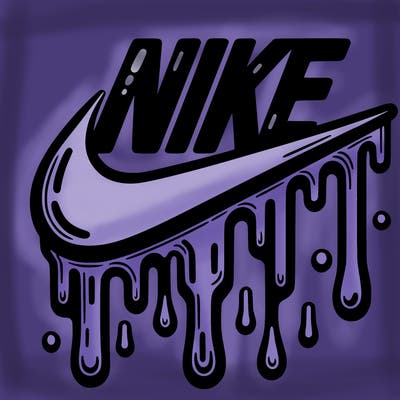 dripping nike logo