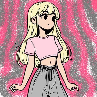 girl in a cute crop top