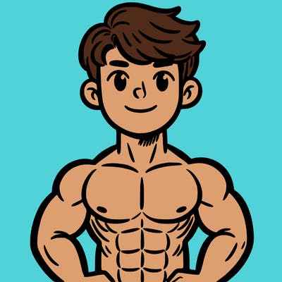 shirtless muscular boy