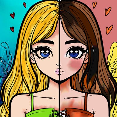 realistic girl split