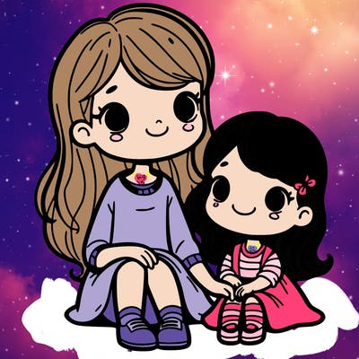 girl with little sister