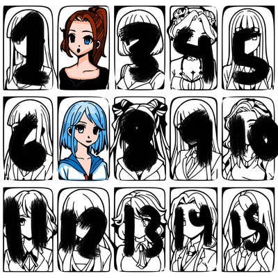 girls that look diffrent anime