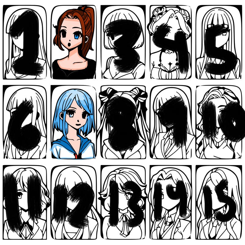 girls that look diffrent anime