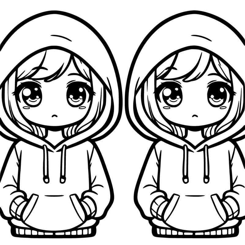 twins in hoodies