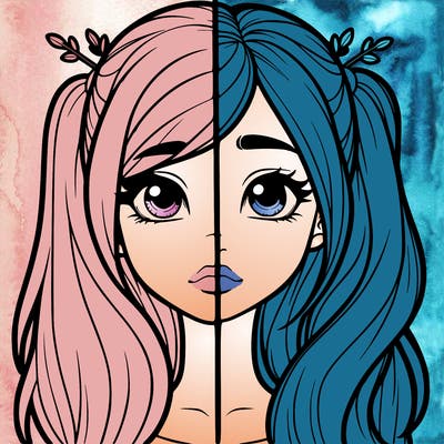 realistic girl split