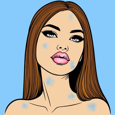 realistic woman with full lips