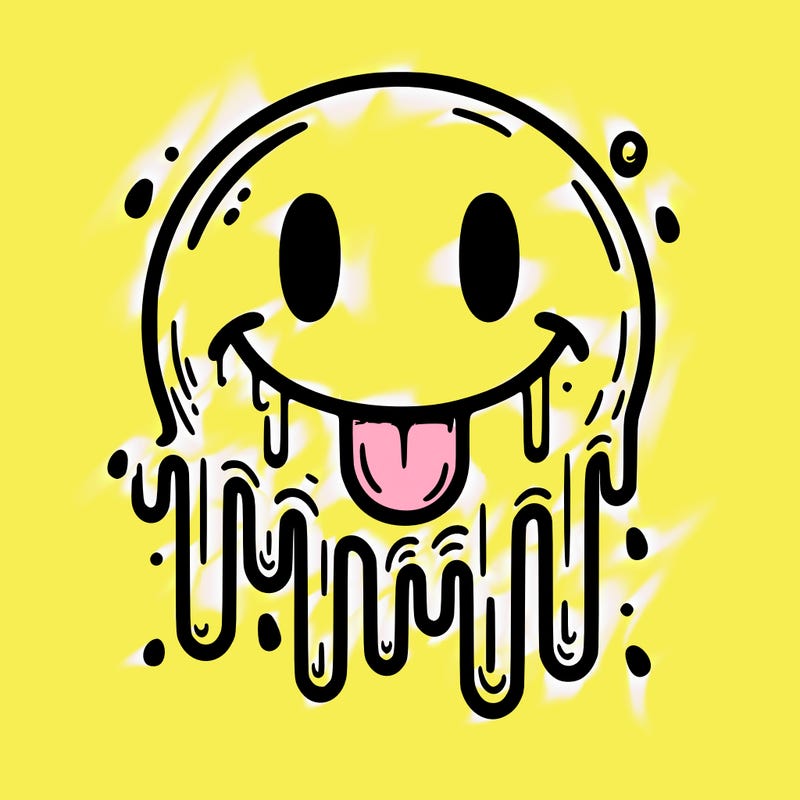 driping smiley face