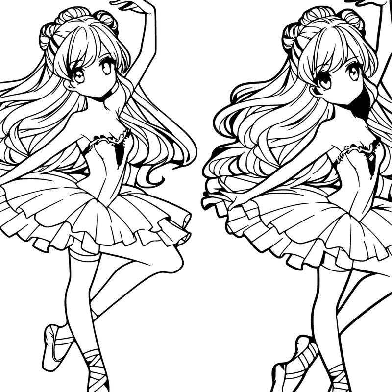 gorgeous anime ballet dancer