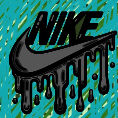 dripping nike logo