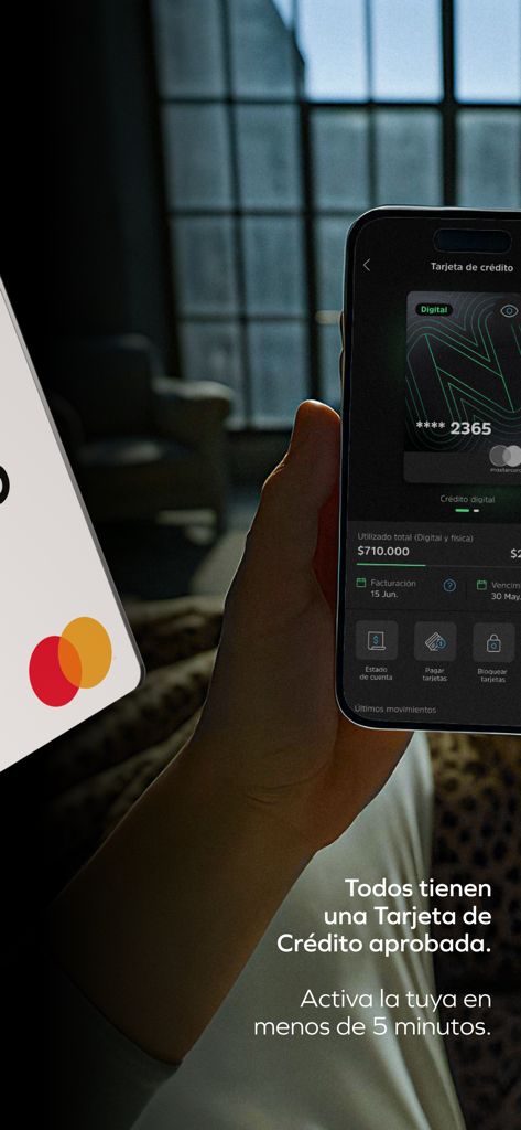 Tenpo - Una cuenta muy tú - Smartphone che mostra la schermata di attivazione della carta di credito digitale dell'app Tenpo.