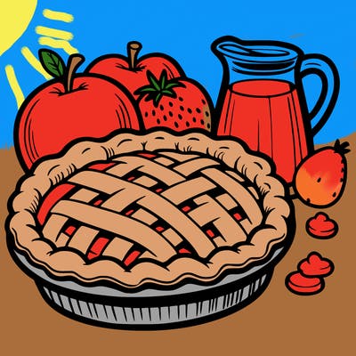 a pie of food