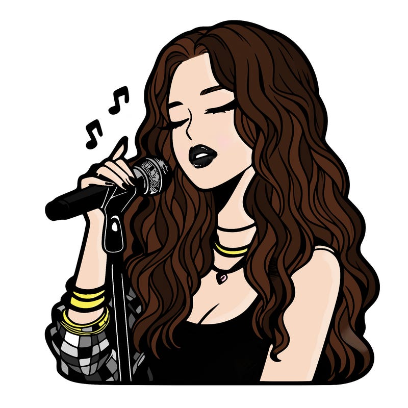 realistic female singer