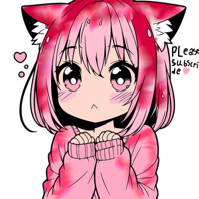 shy anime catgirl