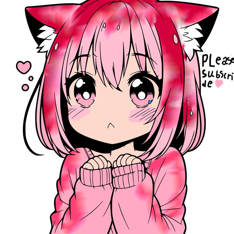 shy anime catgirl