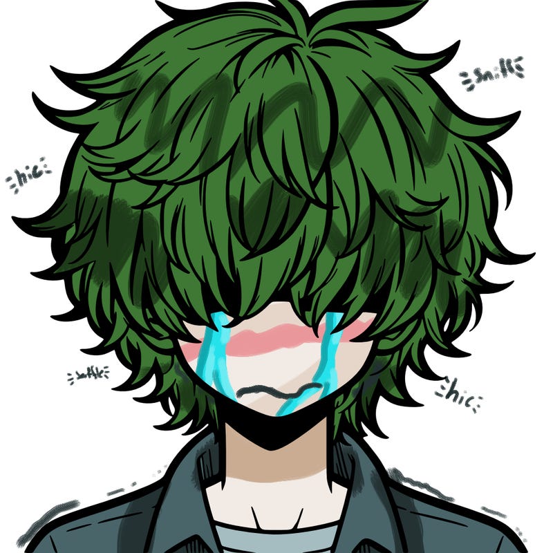 manga boy fluffy hair covering his eyes