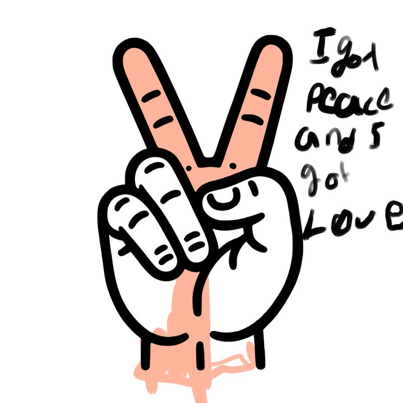 peace sign with hands