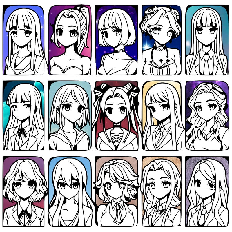 girls that look diffrent anime