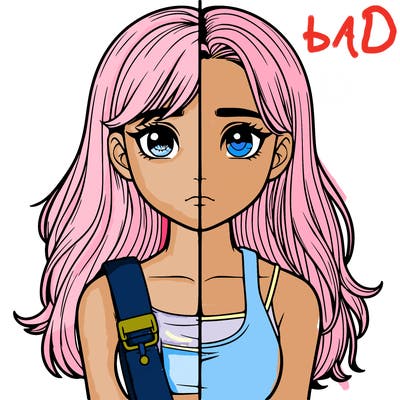 realistic girl split