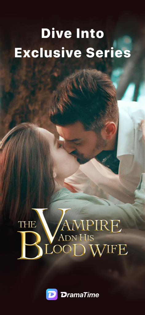 DramaTime: Watch Mini Dramas - A romantic scene from an exclusive vampire drama series on the DramaTime app