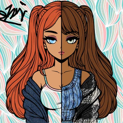 realistic girl split