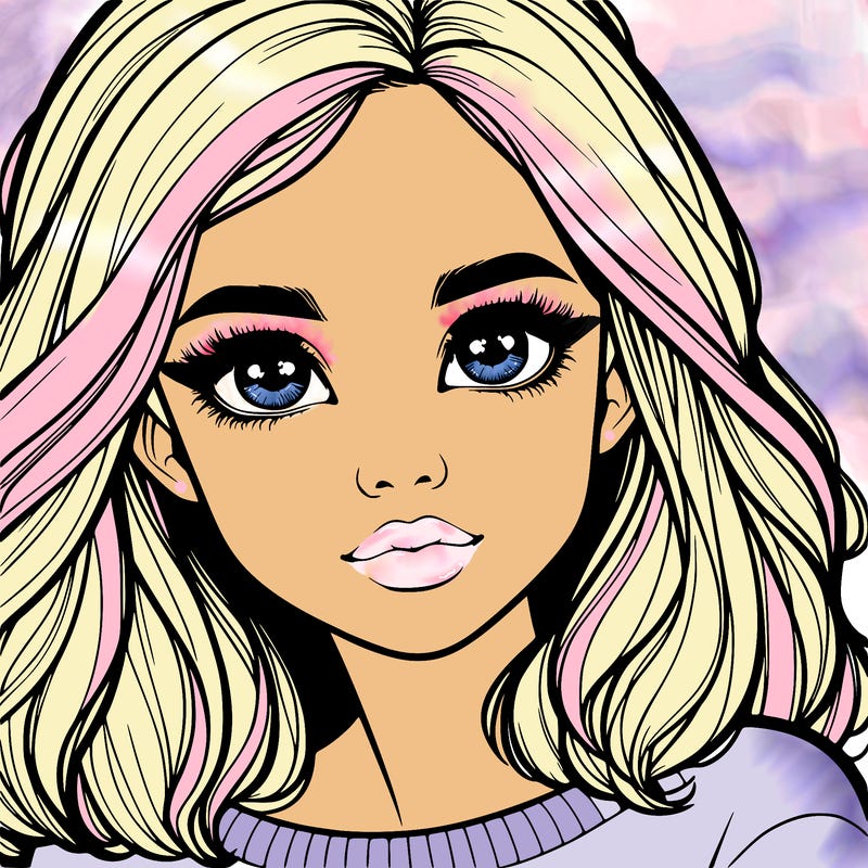 realistic girl whith cute eyes