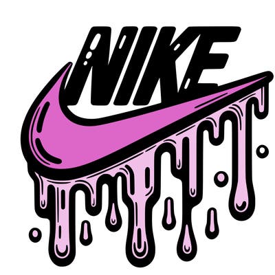 dripping nike logo