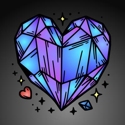 crystal heart