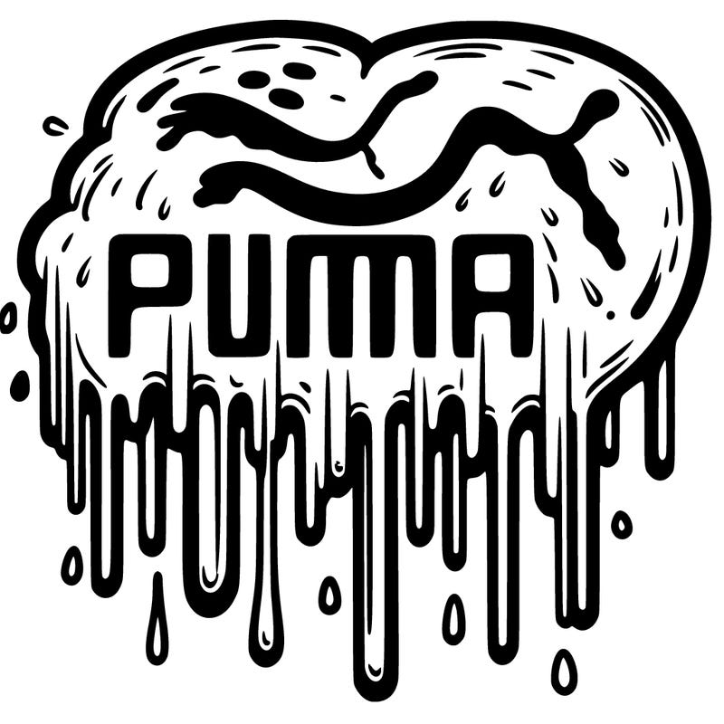 dripping puma logo