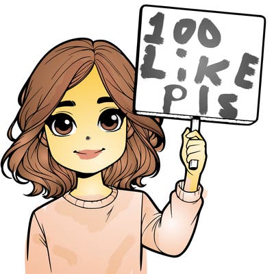 realistic girl holding up a sign