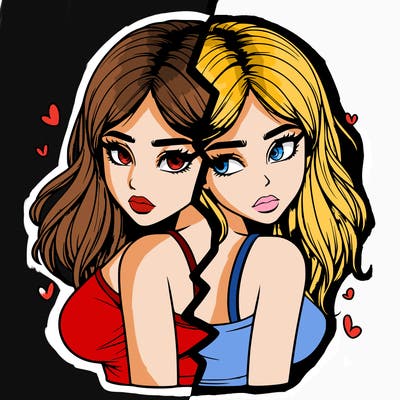 realistic girl split