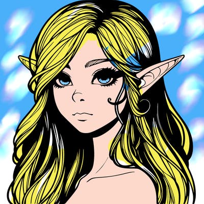 elf girl realistic dark fantasy