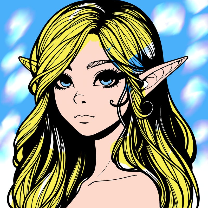 elf girl realistic dark fantasy