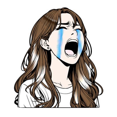 screaming realistic, girl