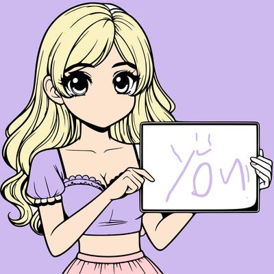 realistic pretty girl holding blank sign