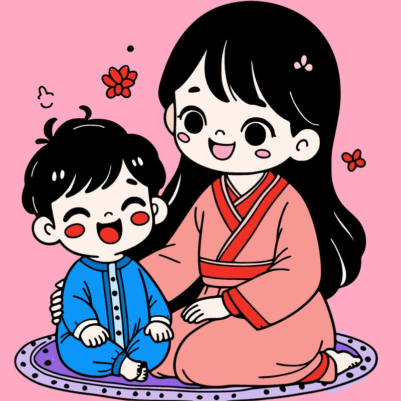 little baby and her momma