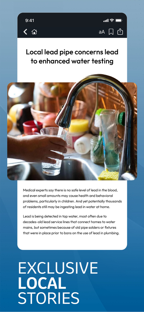 Helena Independent Record - Helena Independent Record app screen with a local news article about water safety.