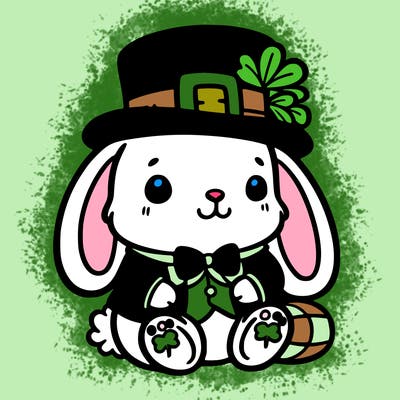 st. patrick's day, bunny.